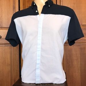 🌴Perry Ellis color blocked short sleeve shirt xxl